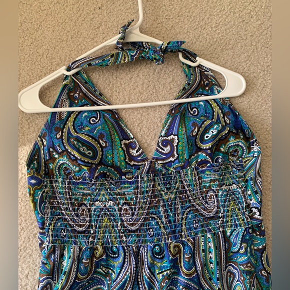 Y2K Inspired Paisley TB Halter Maxi Dress - NWT - Picture 4 of 5